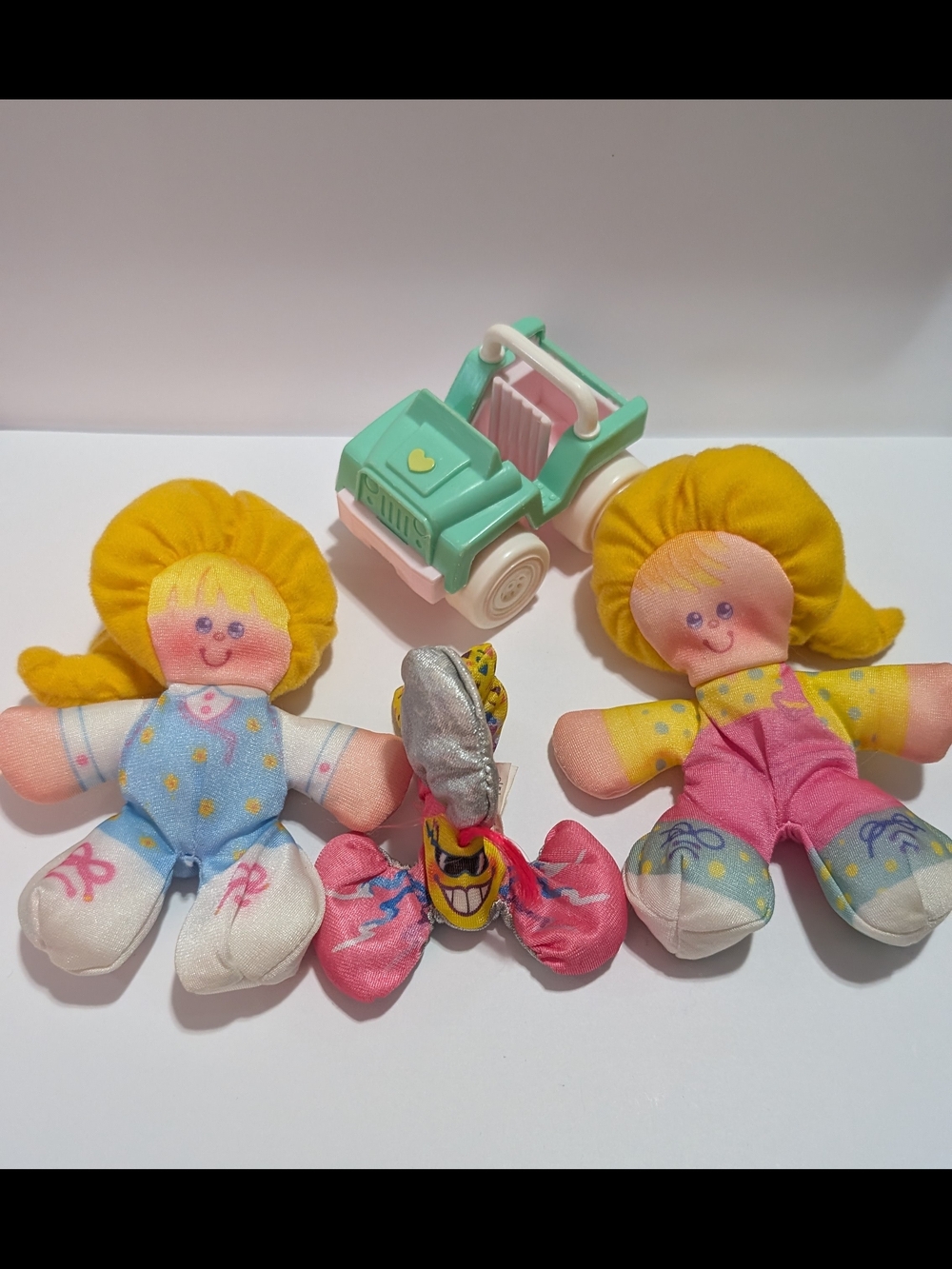 Fisher Price Smooshies Vintage 1980 Soft Plush Family Fish Car *BIN